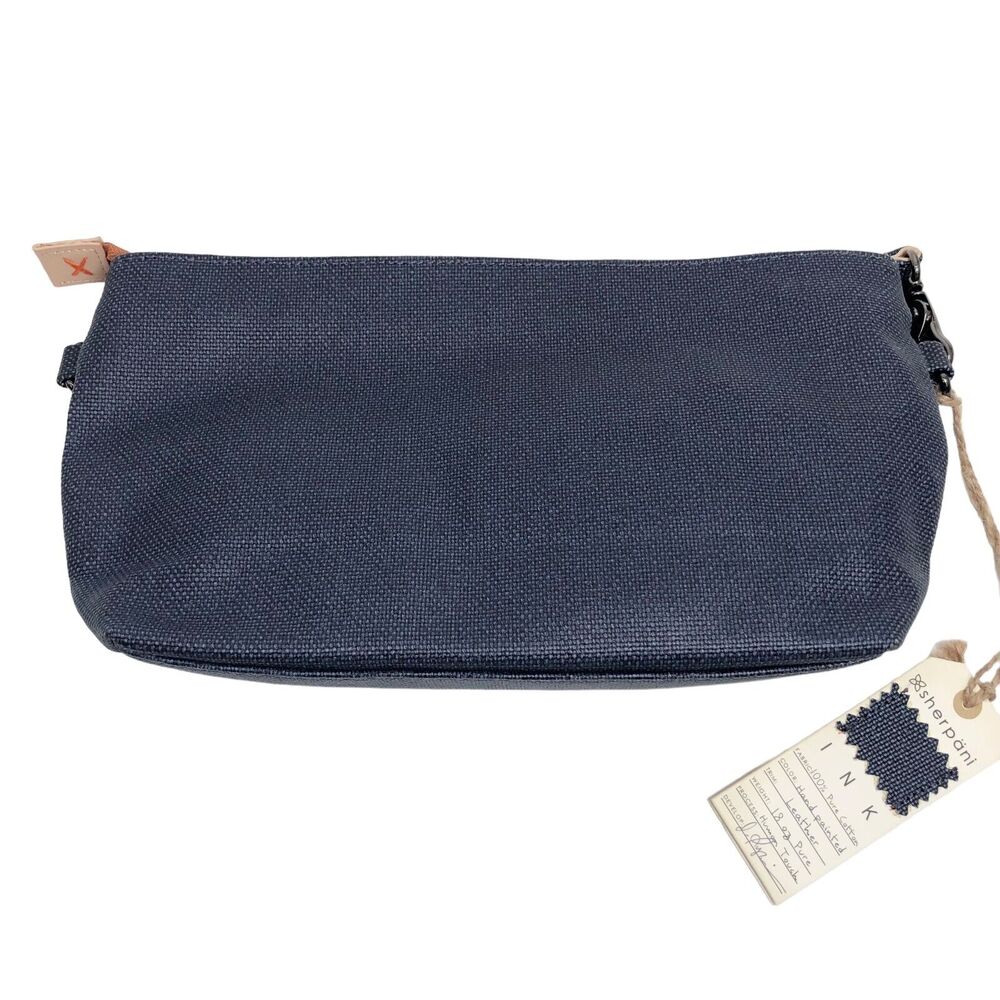 NEW Sherpani Crossbody Bag Purse Wristlet Paige Small Indigo Blue Cotton Beach - Picture 5 of 14